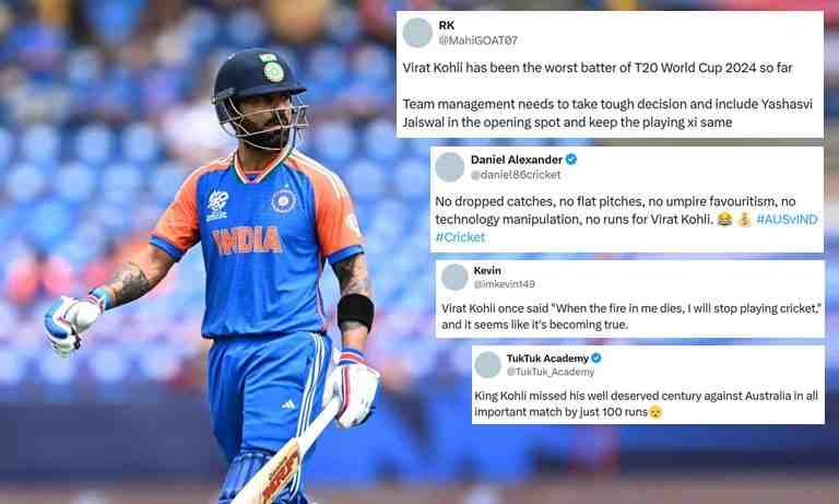 T20 World Cup 2024, Super Eight, Australia vs India: Social media explodes as Kohli's struggle continues as opener - Cricket Winner