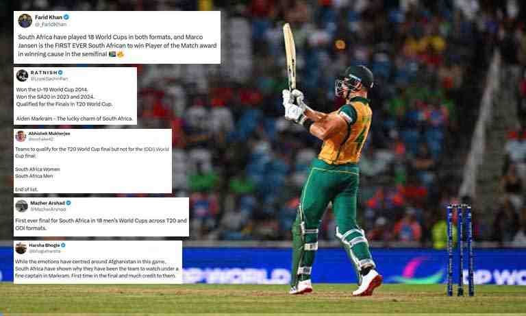 T20 World Cup 2024, 1st Semi-Final, South Africa vs Afghanistan: Jinx broken for South Africa! Netizens welcome the Proteas Men to their maiden WC Final