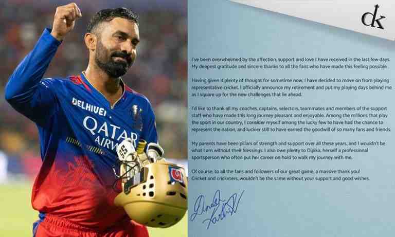 Dinesh Karthik confirms his retirement from all forms of cricket