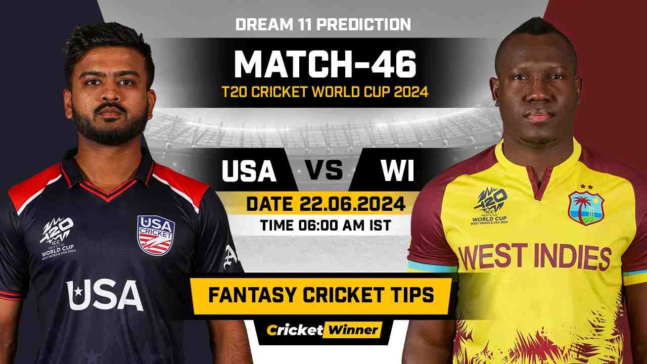 USA vs WI Dream11 Prediction, Fantasy Cricket Tips, Probable Playing XI, Pitch Report &amp; Injury Updates For 46th Match - Cricket Winner