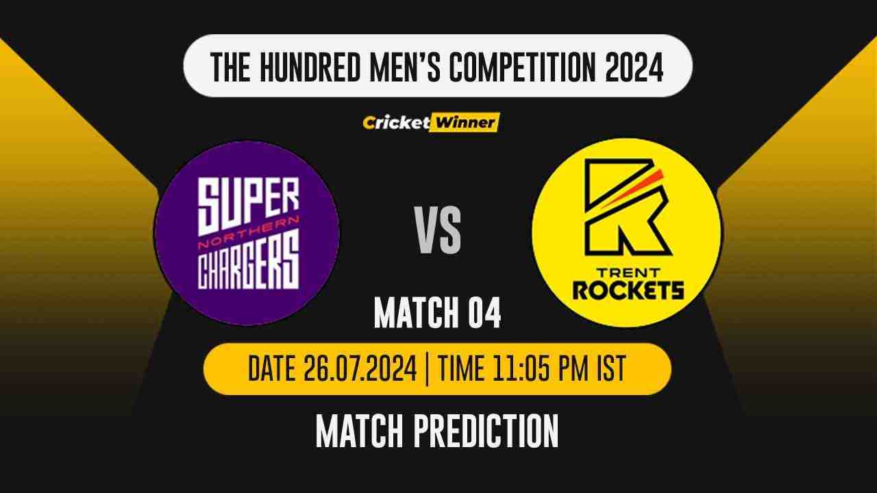 The Hundred 2024: 4th Match, NS vs TR, Match Prediction - who will win today's match between Northern Super Chargers and Trent Rockets - Cricket Winner