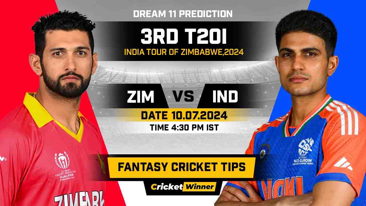 ZIM vs IND Dream11 Prediction, Fantasy Cricket Tips, Probable Playing XI, Pitch Report &amp; Injury Updates For 3rd T20I Match - Cricket Winner