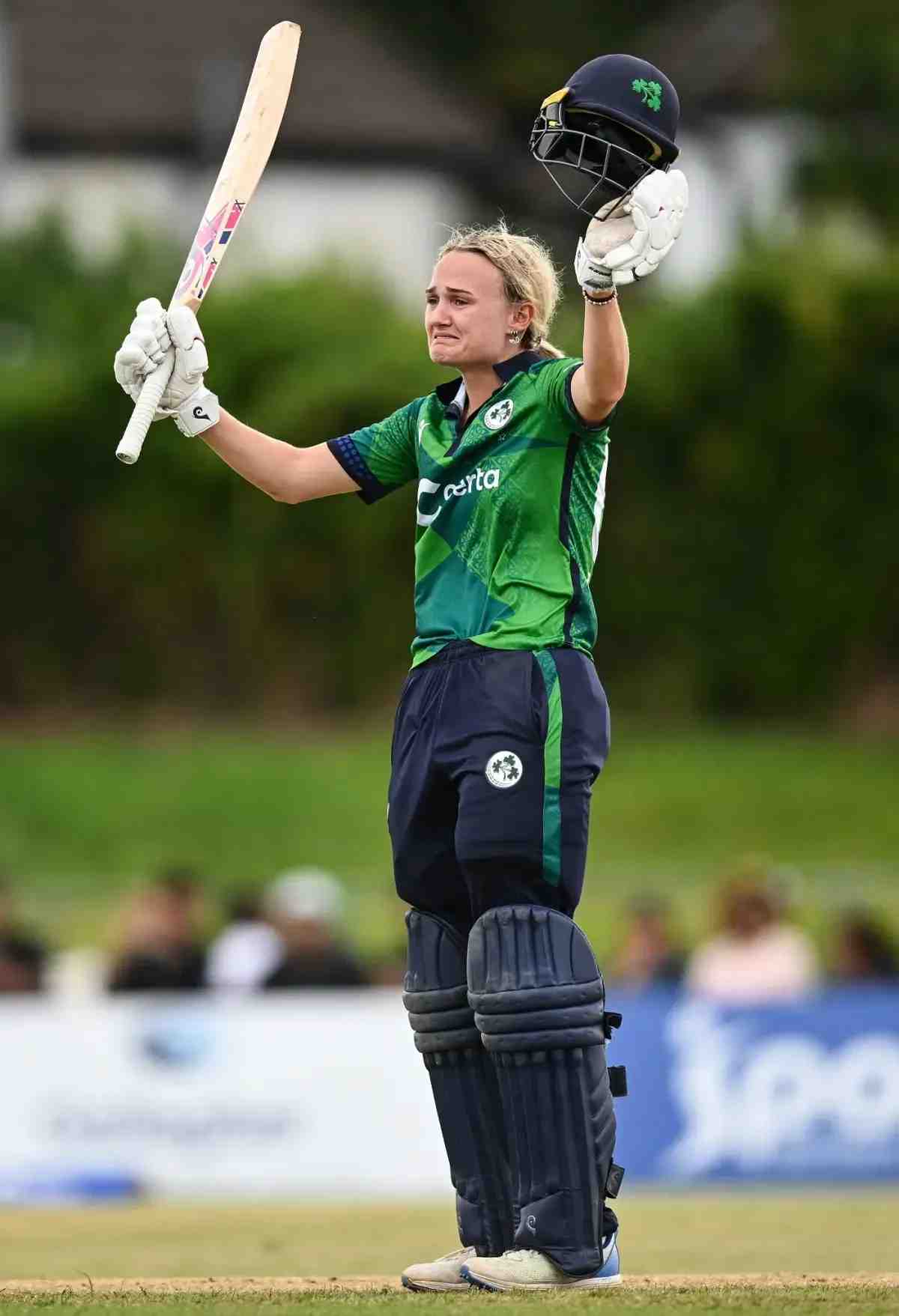 Gaby Lewis' century seals ireland's maiden win against Sri Lanka