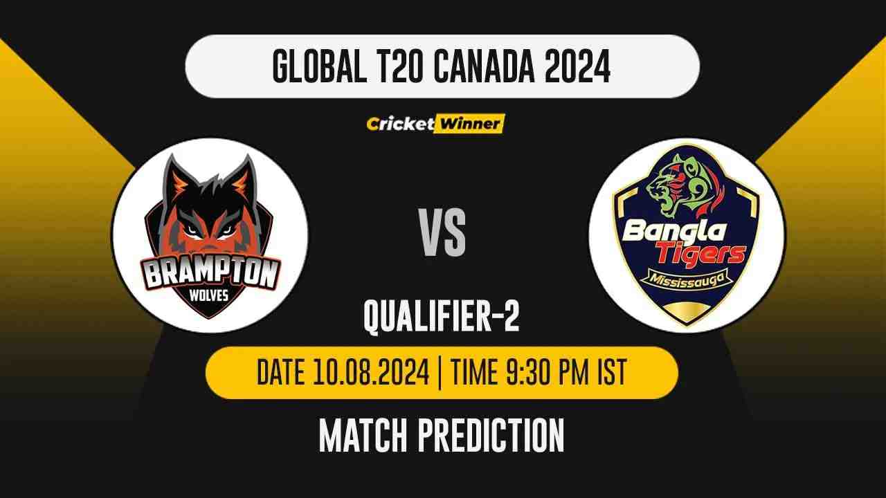 Global T20 2024: Qualifier 2, BW vs BTM, Match Prediction - who will win today's match between Brampton Wolves and Bangla Tigers Mississauga