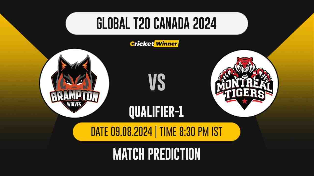 Global T20 2024: Qualifier 1, BW vs MT, Match Prediction - who will win today's match between Brampton Wolves and Montreal Tigers