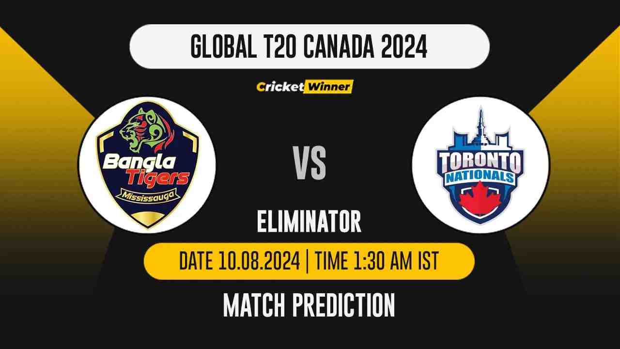 Global T20 2024: Eiminator, BTM vs TN, Match Prediction - who will win today's match between Bangla Tigers Mississauga and Toronto Nationals