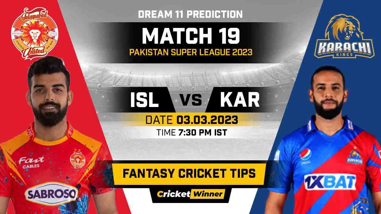 ISL vs KAR Dream11 Prediction, Fantasy Cricket Tips, Probable Playing XI, Pitch Report & Injury Updates For 19th Match