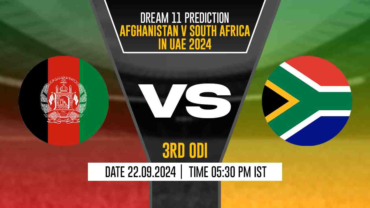 AFG vs SA Dream11 Prediction, Afghanistan vs South Africa, 3rd ODI