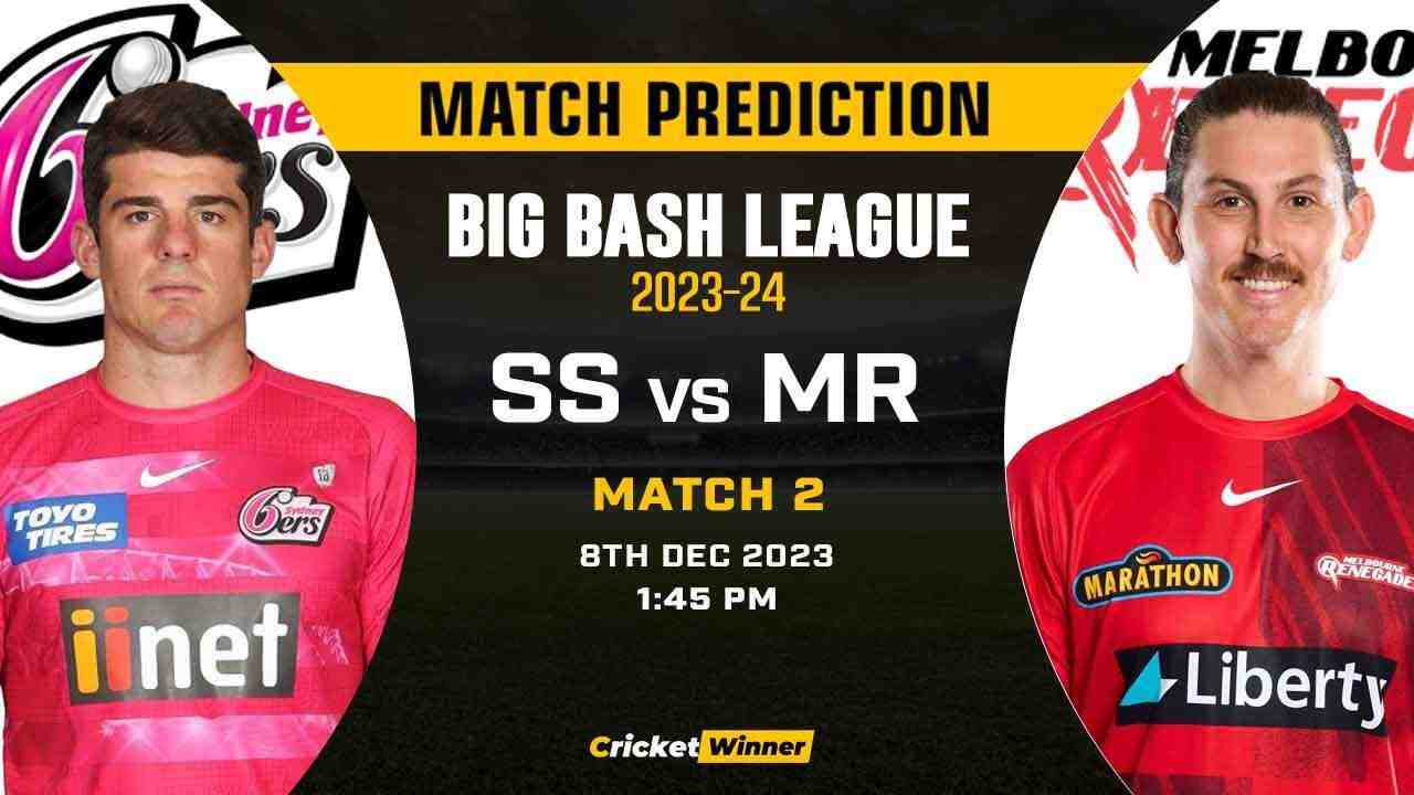 SS vs MR Match Prediction- Who Will Win Today’s T20 Match Between Sydney Sixers and Melbourne Renegades, Big Bash League, 2nd Match