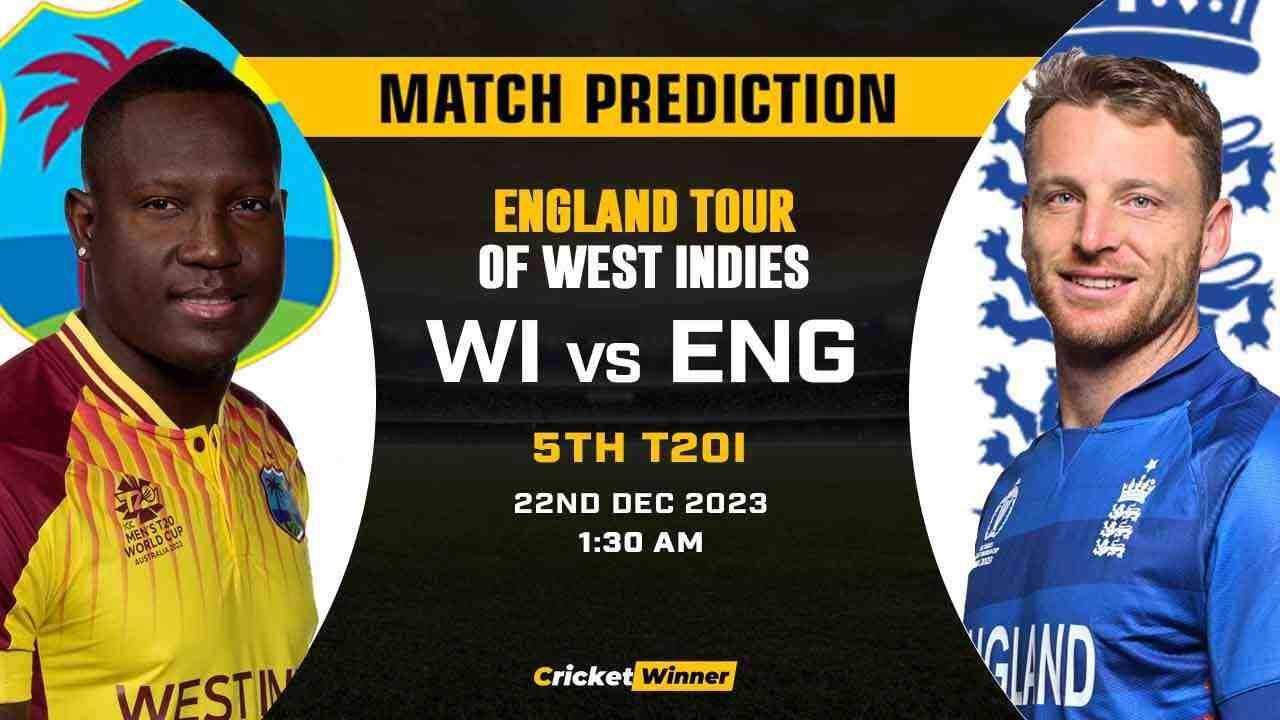 WI vs ENG 5th T20I Match Prediction- Who Will Win Today's Match Between West Indies and England