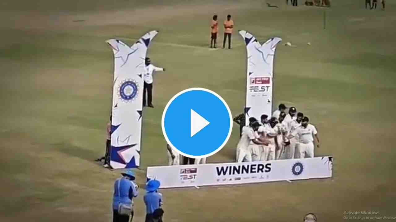 Rohit Sharma handed the trophy to Akash Deep and youngsters