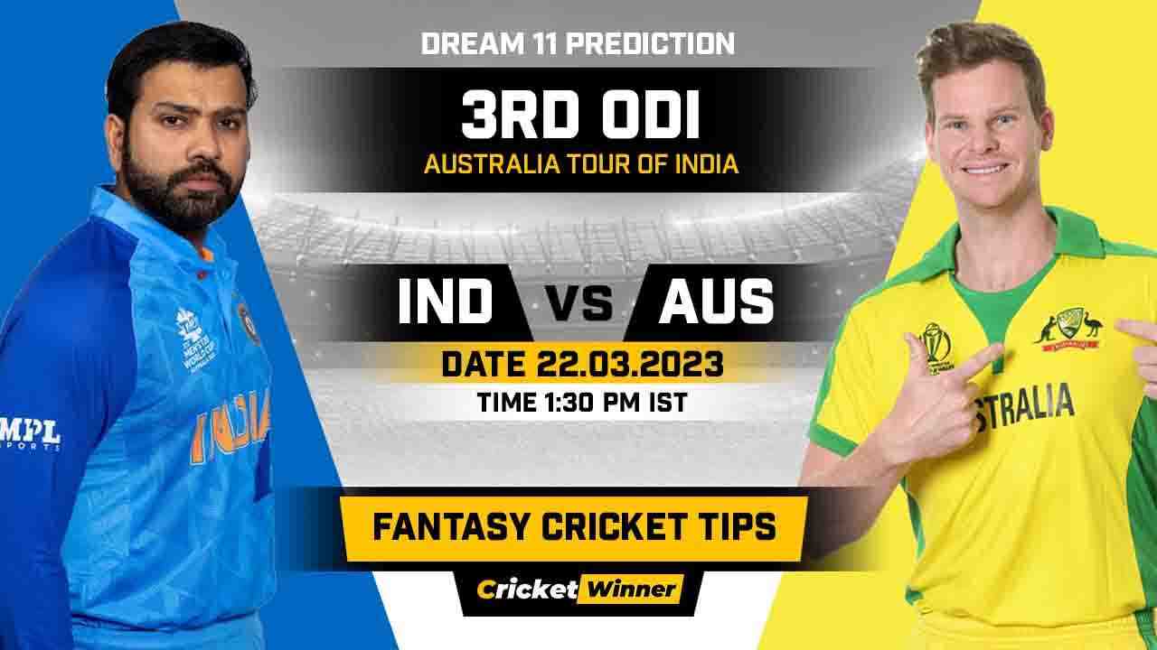 IND vs AUS Dream11 Prediction, Fantasy Cricket Tips, Probable Playing XI, Pitch Report & Injury Updates For 3rd ODI