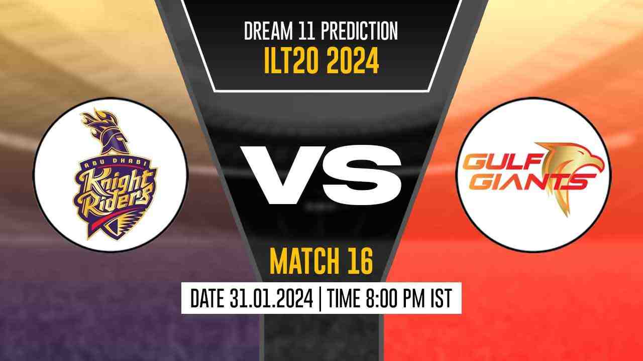 GG vs ADKR Dream11 Prediction, Fantasy Cricket Tips, Probable Playing XI, Pitch Report & Injury Updates For 16th Match