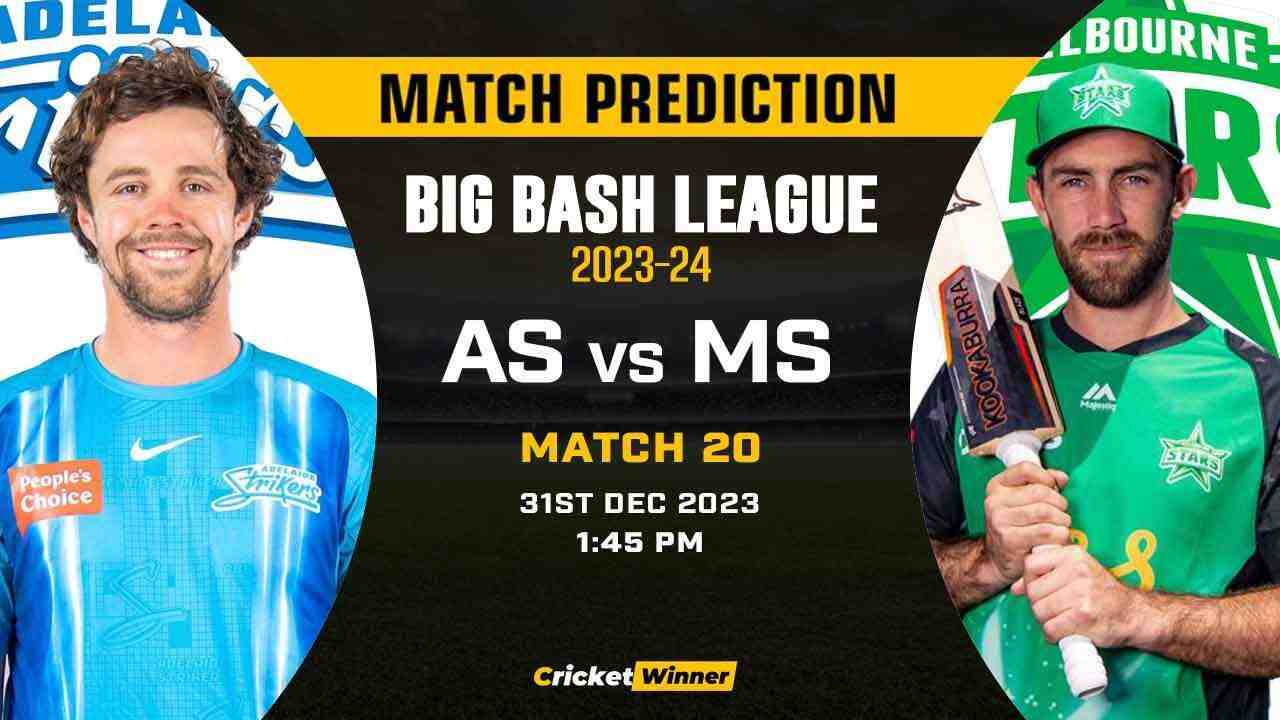 AS vs MS Match Prediction- Who Will Win Today’s T20 Match Between Adelaide Strikers and Melbourne Stars, Big Bash League, 20th Match