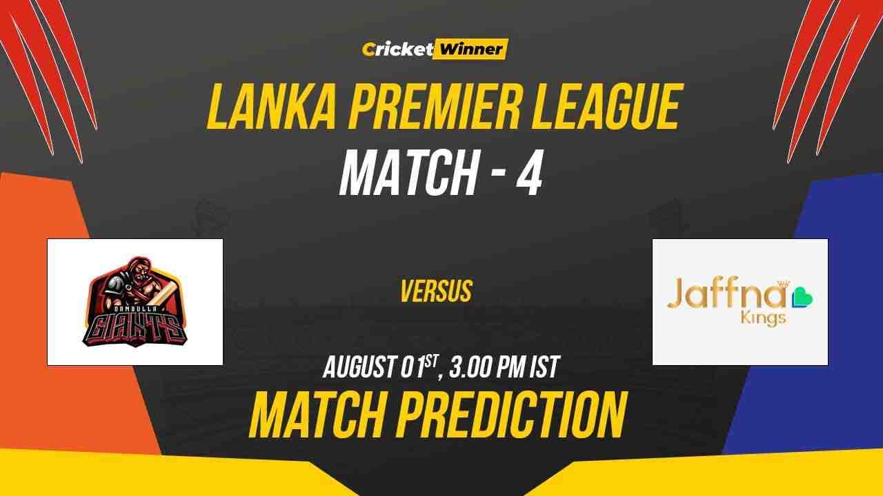 DA vs JK Match Prediction- Who Will Win Today’s LPL Match Between Dambulla Aura and Jaffna Kings, LPL 2023, 4th Match