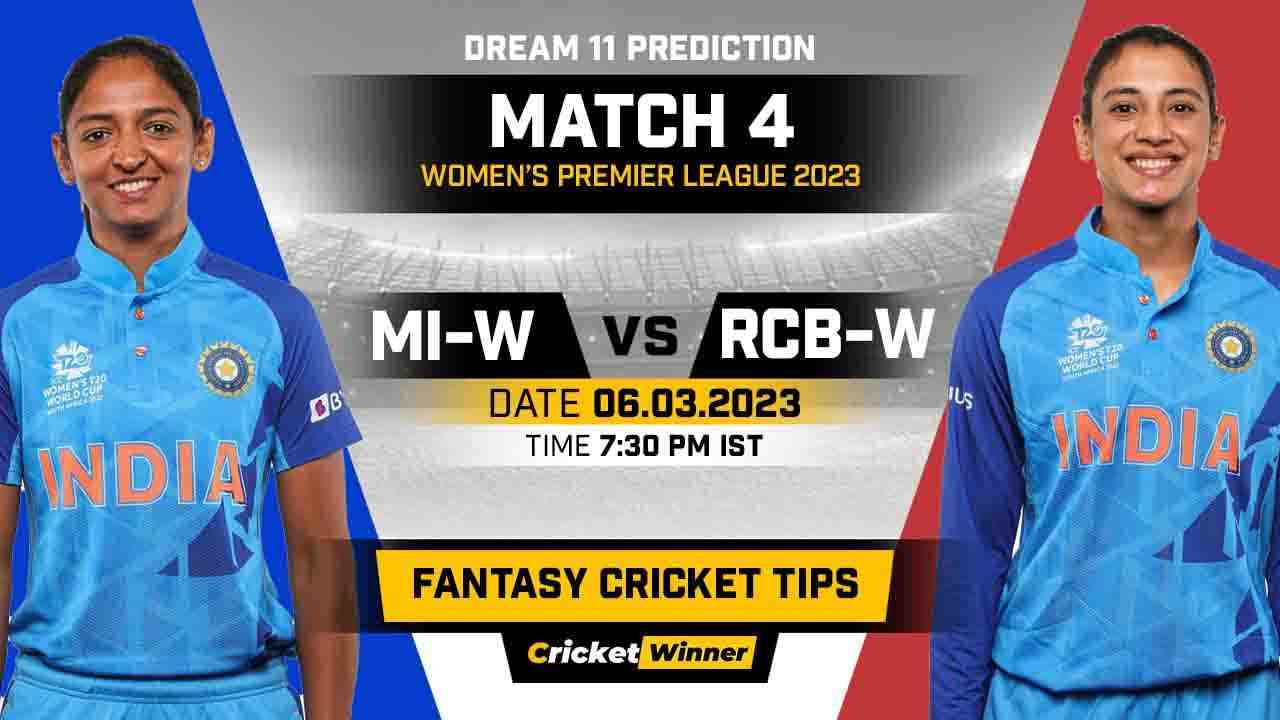 MI-W vs RCB-W Dream11 Prediction, Fantasy Cricket Tips, Probable Playing XI, Pitch Report & Injury Updates For 04th Match