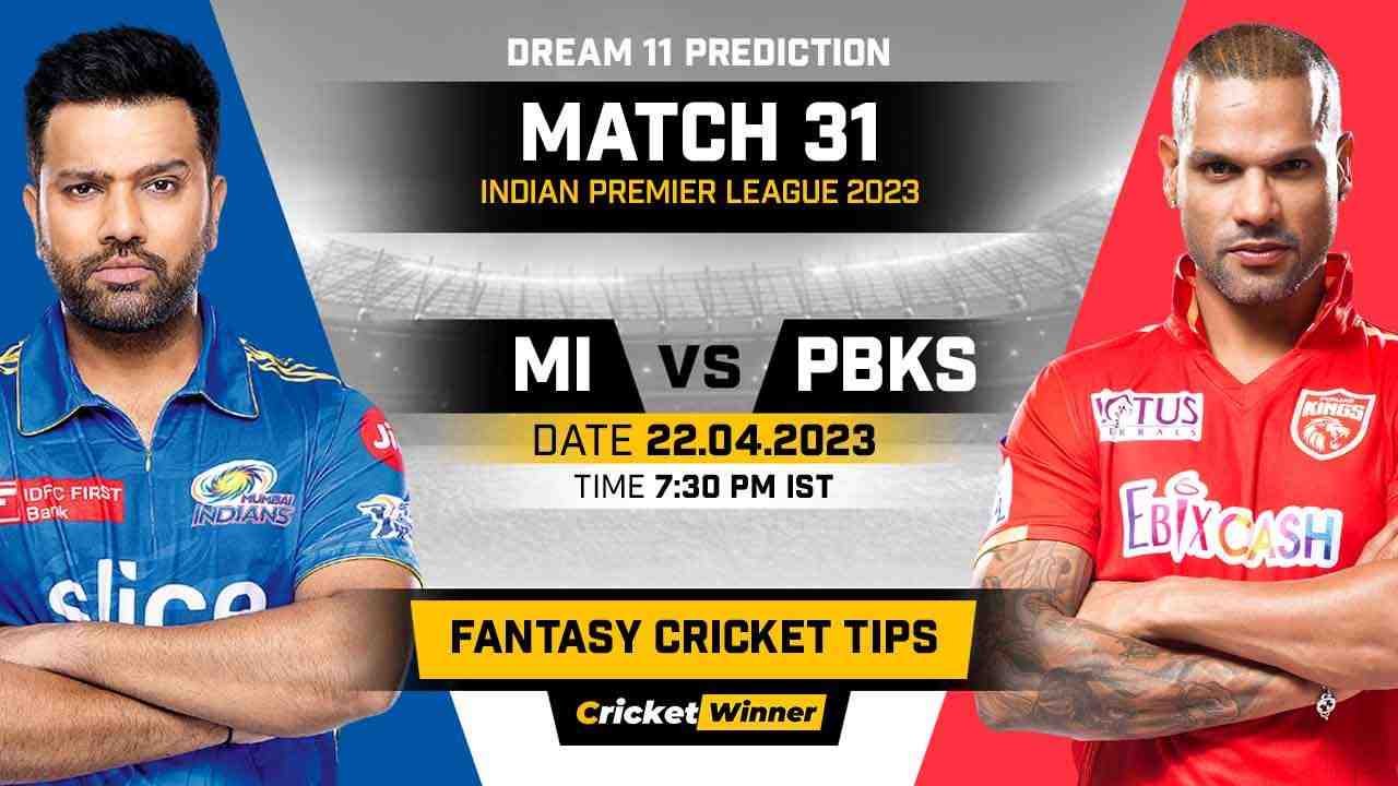 MI vs PBKS Dream11 Prediction, Fantasy Cricket Tips, Probable Playing XI, Pitch Report & Injury Updates For 31th Match