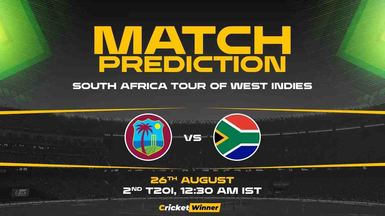 WI vs SA 2nd T20I Match Prediction- Who Will Win Today's Match Between West Indies and South Africa