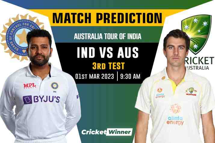 Border Gavaskar Trophy: 3rd Test, IND vs AUS Match Prediction- Who Will Win the 3rd Test Between India and Australia?