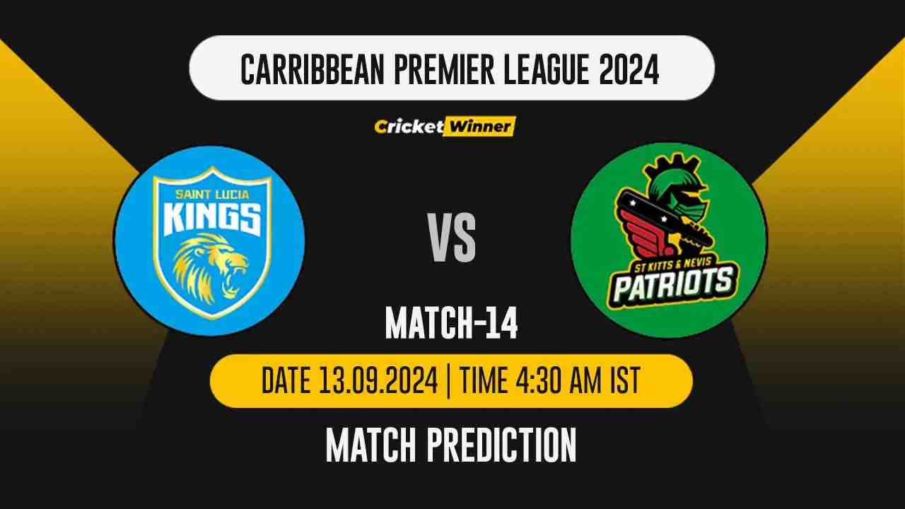 CPL 2024: 14th Match, SLK vs STKNP, Match Prediction- Who Will Win Today