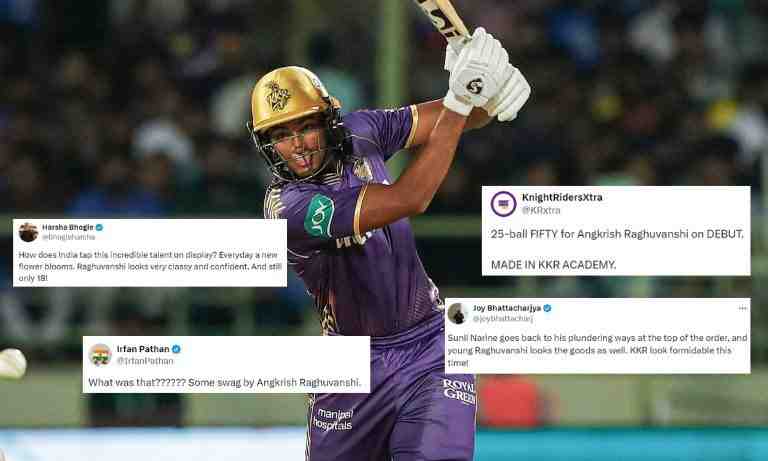 Raghuvanshi impresses with 25-ball 50 on IPL debut; Netizens react