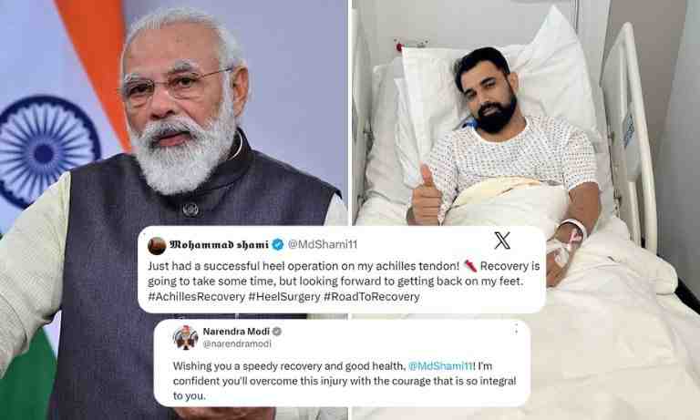 Prime Minister wishes Shami a speedy recovery following surgery