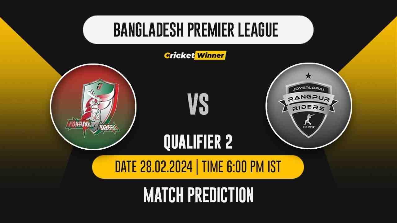 RR vs FB Match Prediction- Who Will Win Today’s T20 Match Between Rangpur Riders and Fortune Barishal, BPL, Qualifier 2