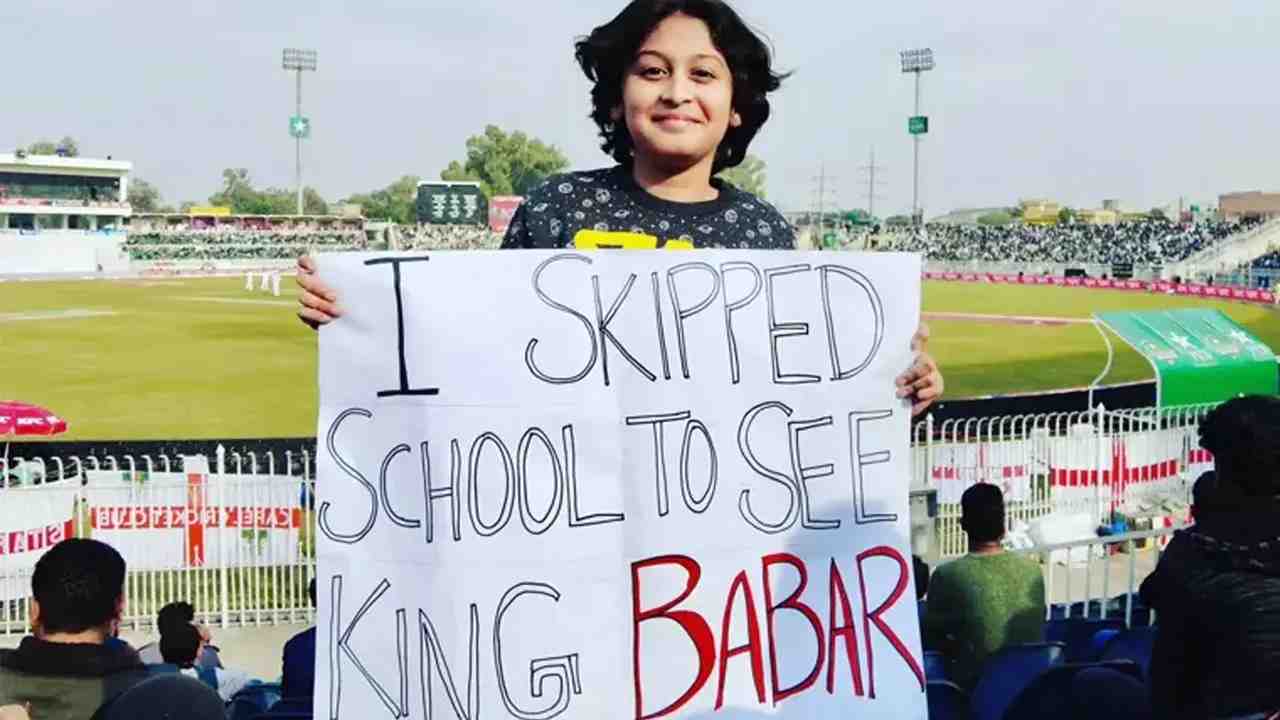 Young fan skips school to support 'Dropped' Babar Azam