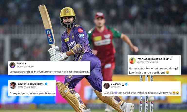 Netizens troll Shreyas Iyer despite KKR's victory over LSG