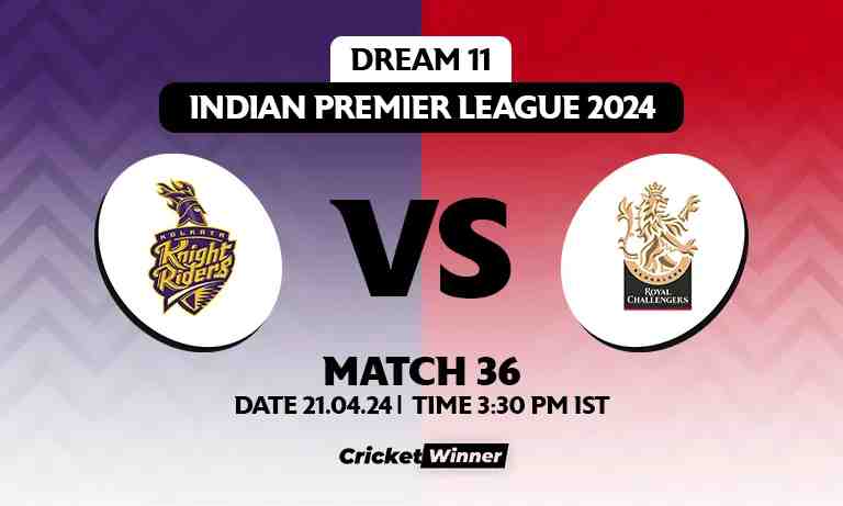 RCB vs KKR Dream11 Prediction, Fantasy Cricket Tips, Probable Playing XI, Pitch Report &amp; Injury Updates For 36th Match