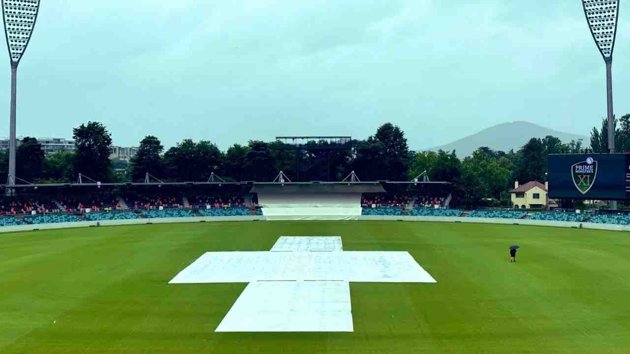 Prime Minister's XI vs India: Match update after persistent rain in Canberra