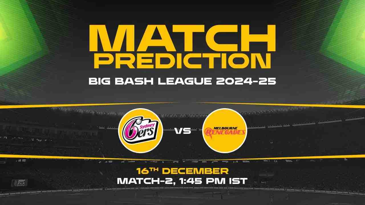 Big Bash League: 2nd Match, SS vs MR, Match Prediction - Who Will Win Today?