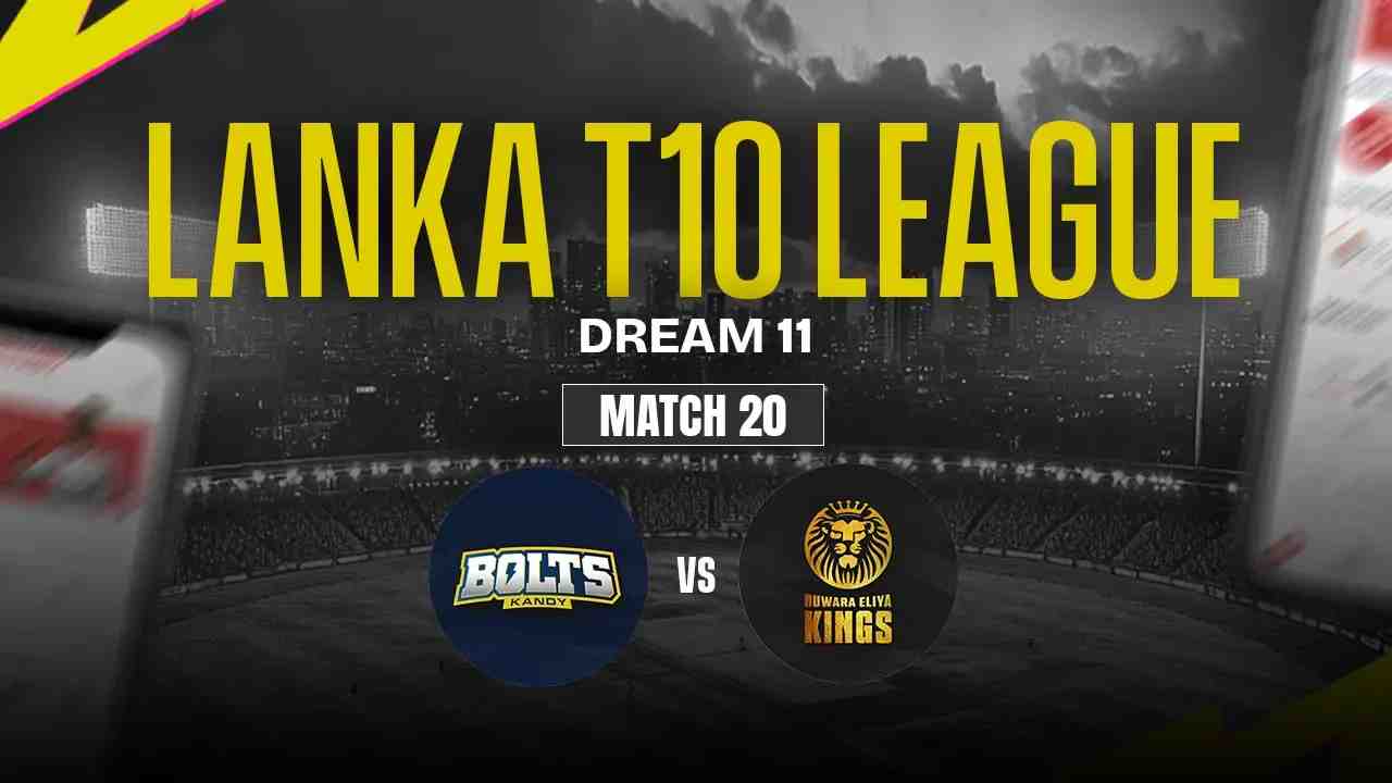 KB vs NEK Dream11 Prediction, Kandy Bolts vs Nuwara Eliya Kings, 20th Match