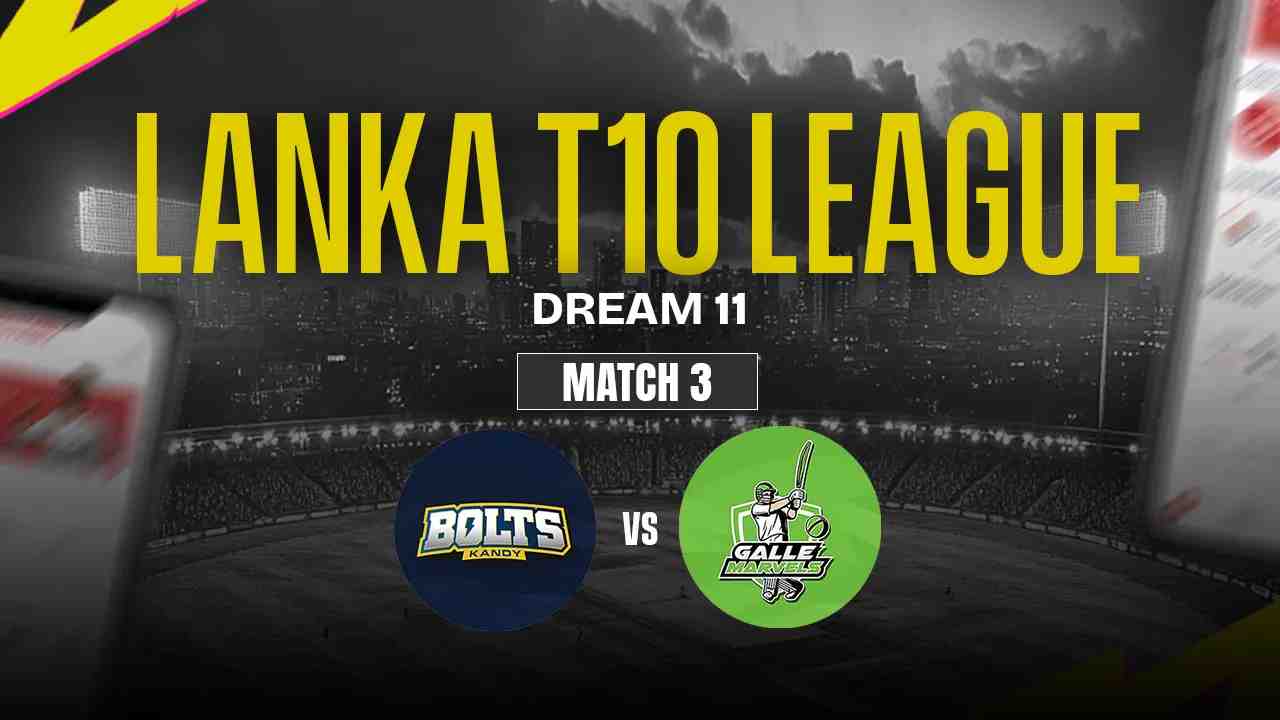 KB vs GM Dream11 Prediction, Kandy Bolts vs Galle Marvels, 3rd Match