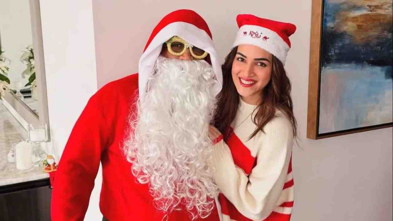 Former Indian cricketer  celebrates Christmas with actress Kriti Sanon.