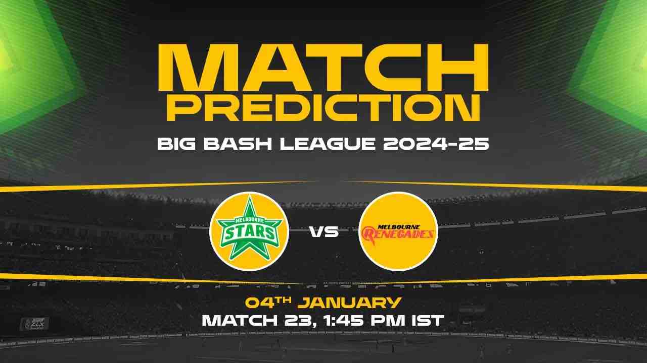 Big Bash League: 23rd Match, MR vs MS, Match Prediction - Who Will Win Today?