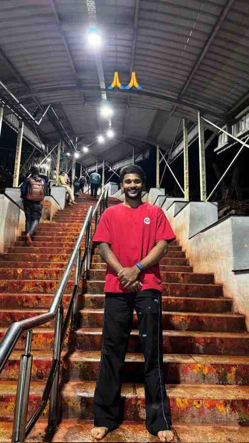 Nitish Kumar Reddy Climbs the Stairs of Tirupati After Returning Home