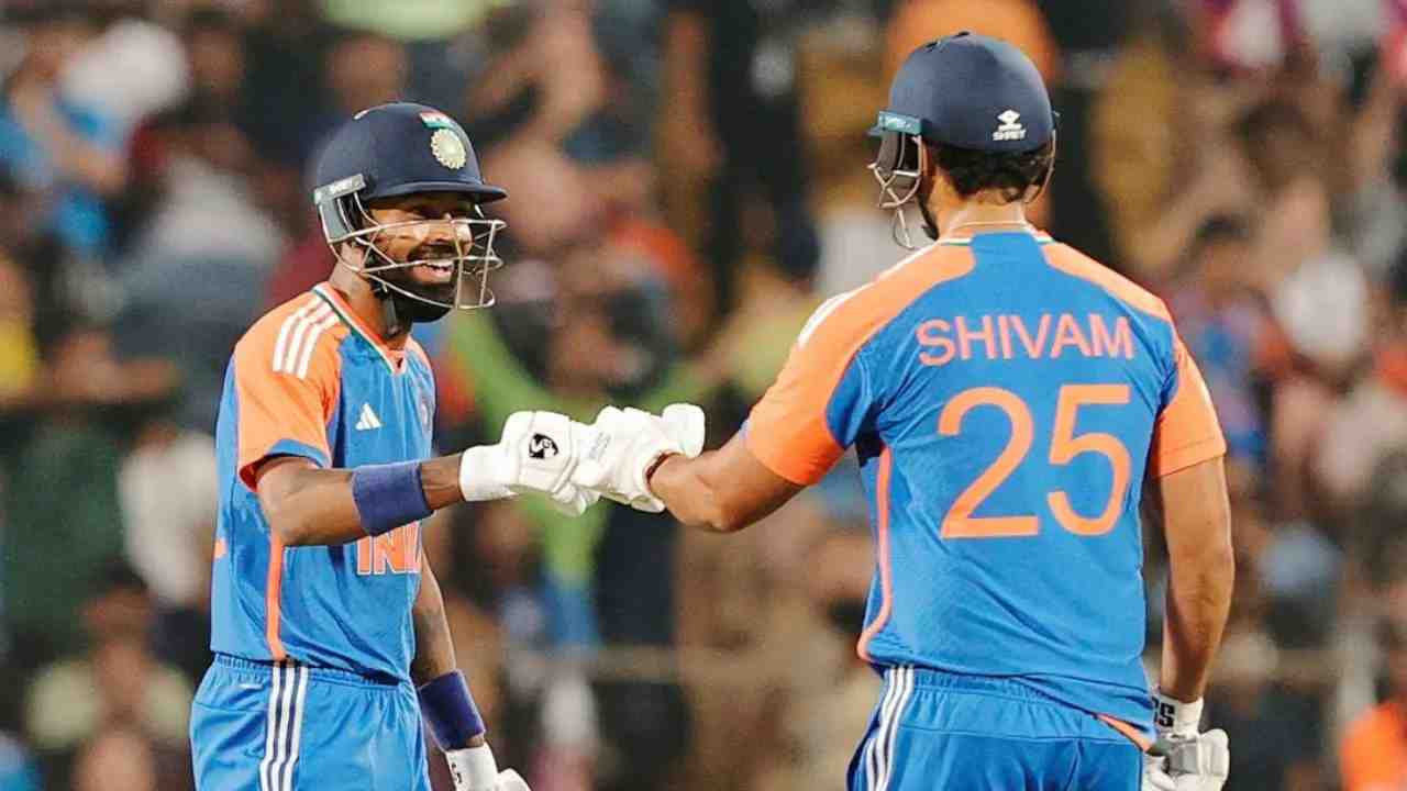 Shivam Dube and Hardik Pandya set a record-breaking T20I partnership against England