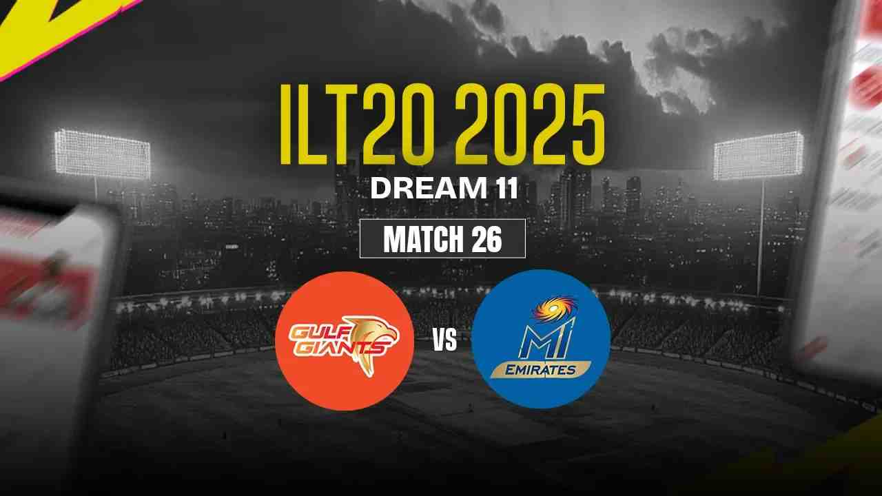 MIE vs GG Dream11 Prediction, MI Emirates vs Gulf Giants, 26th Match