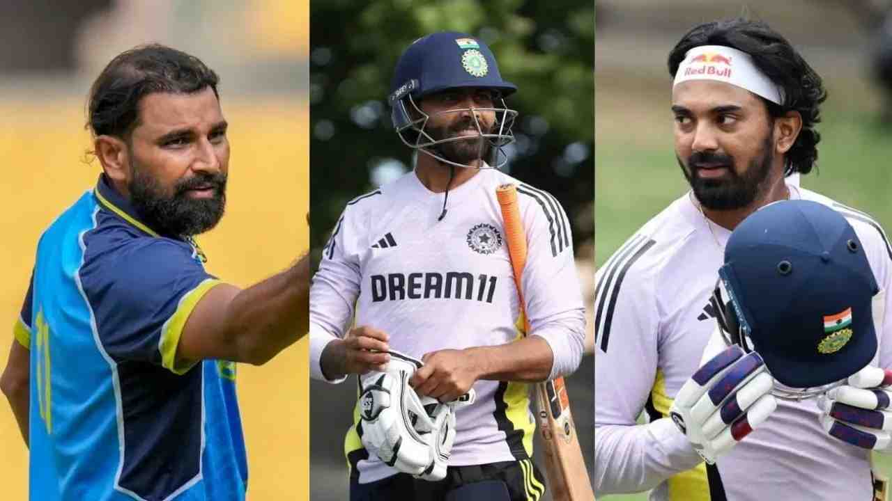 Mohammed Shami, KL Rahul, Ravindra Jadeja 