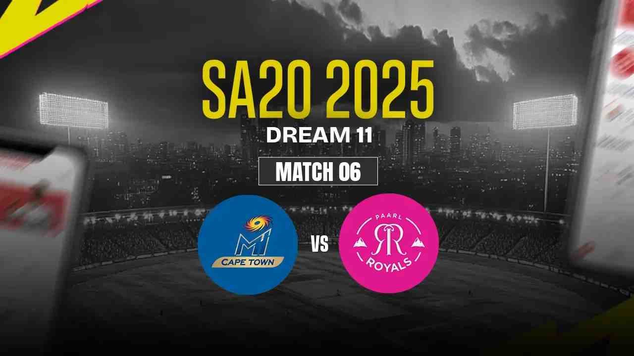 MICT vs PR Dream11 Prediction, MI Cape Town vs Paarl Royals, 06th Match