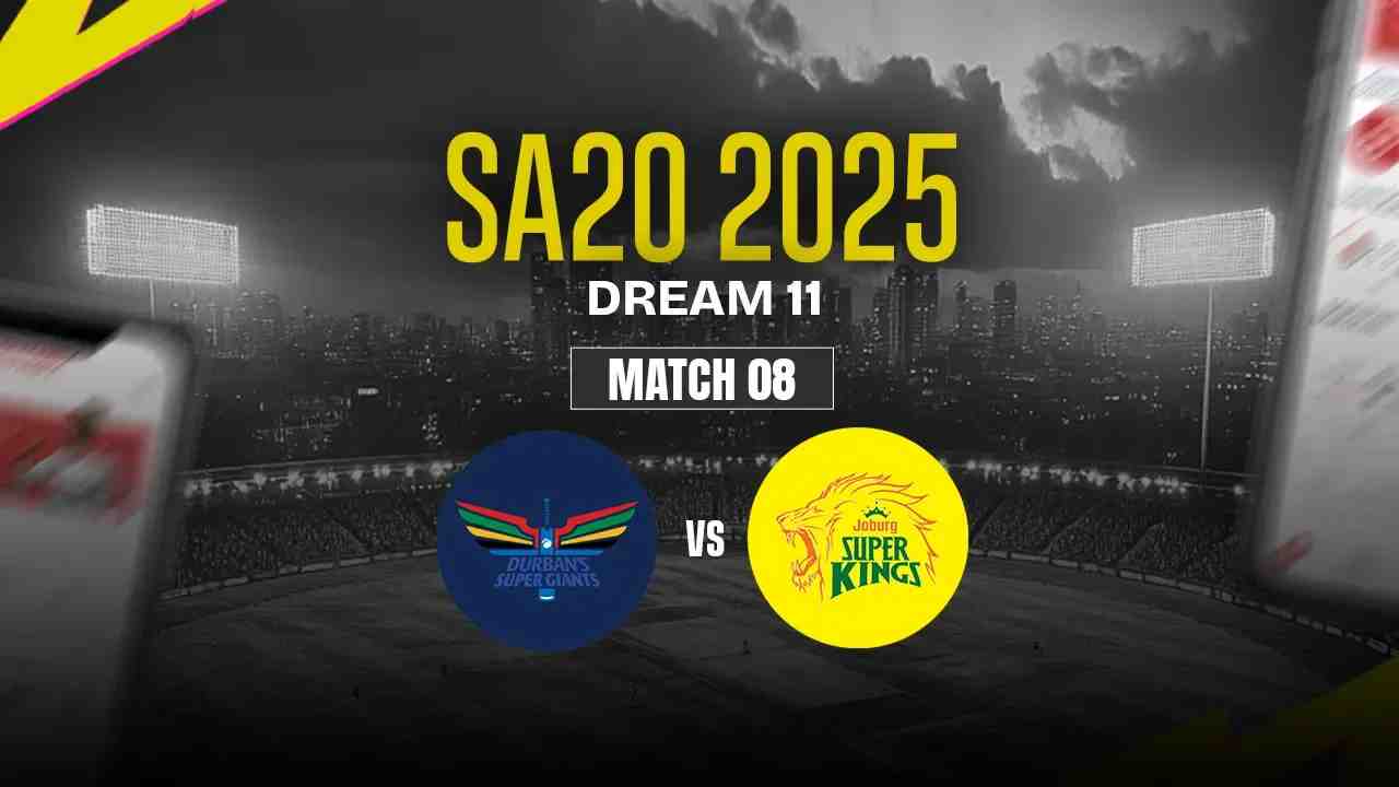 JSK vs DSG Dream11 Prediction, Joburg Super Kings vs Durban Super Giants, 08th Match