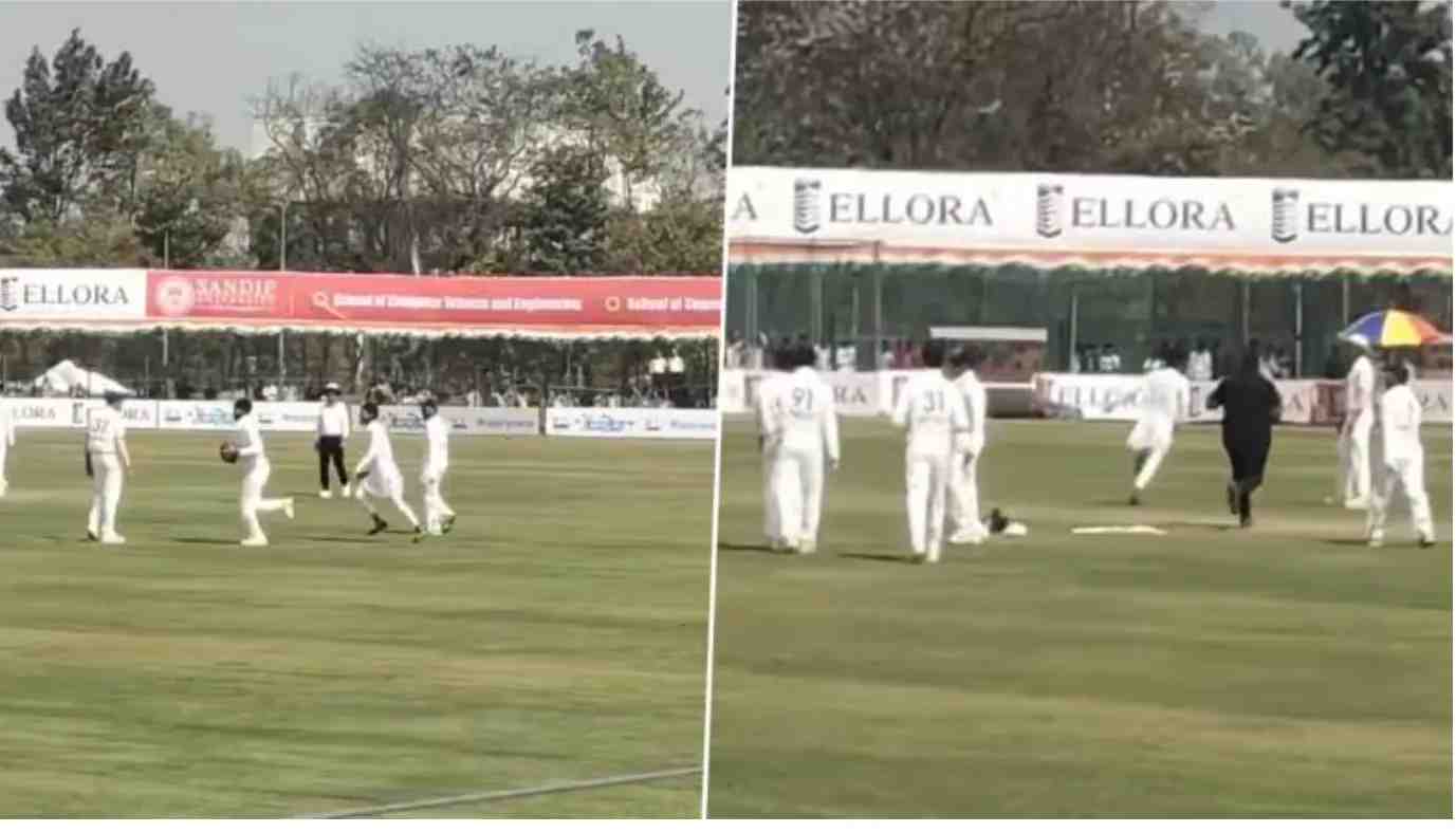 Die-Hard Fan Rushes Onto Field to Meet Ruturaj Gaikwad During Maharashtra vs Baroda Match