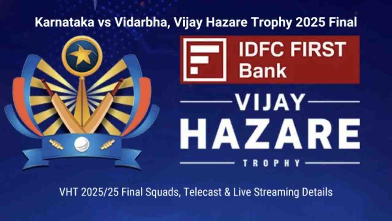 Vijay Hazare Trophy 2024-25 Final: Date, Venue, and Live Streaming Details