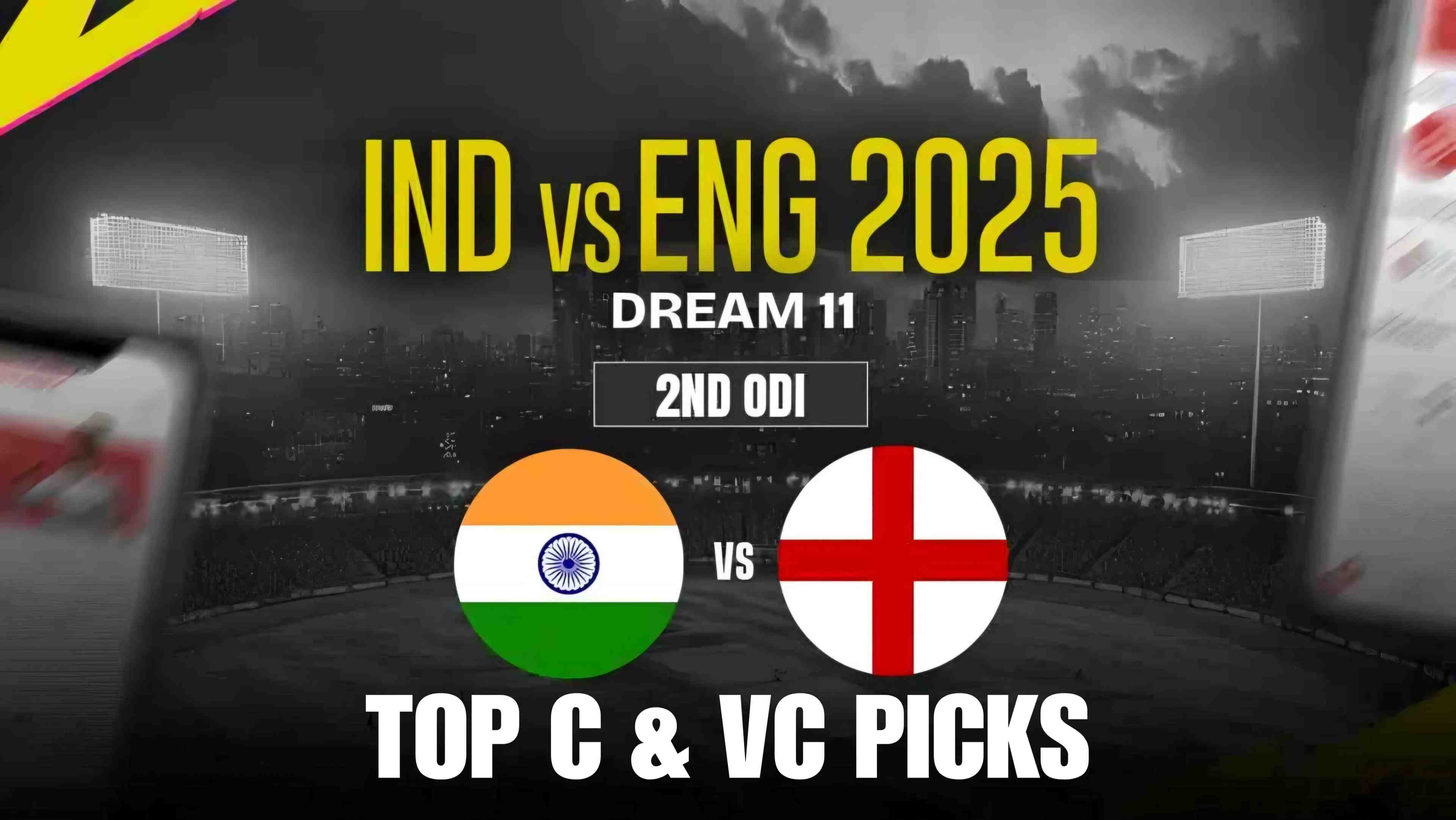 Ind vs Eng, 2nd ODI 2025: Dream11 Top Captain and Vice-Captain