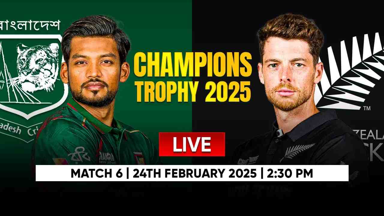 Bangladesh vs New Zealand, 6th Match, Group A : Live Score and Commentary