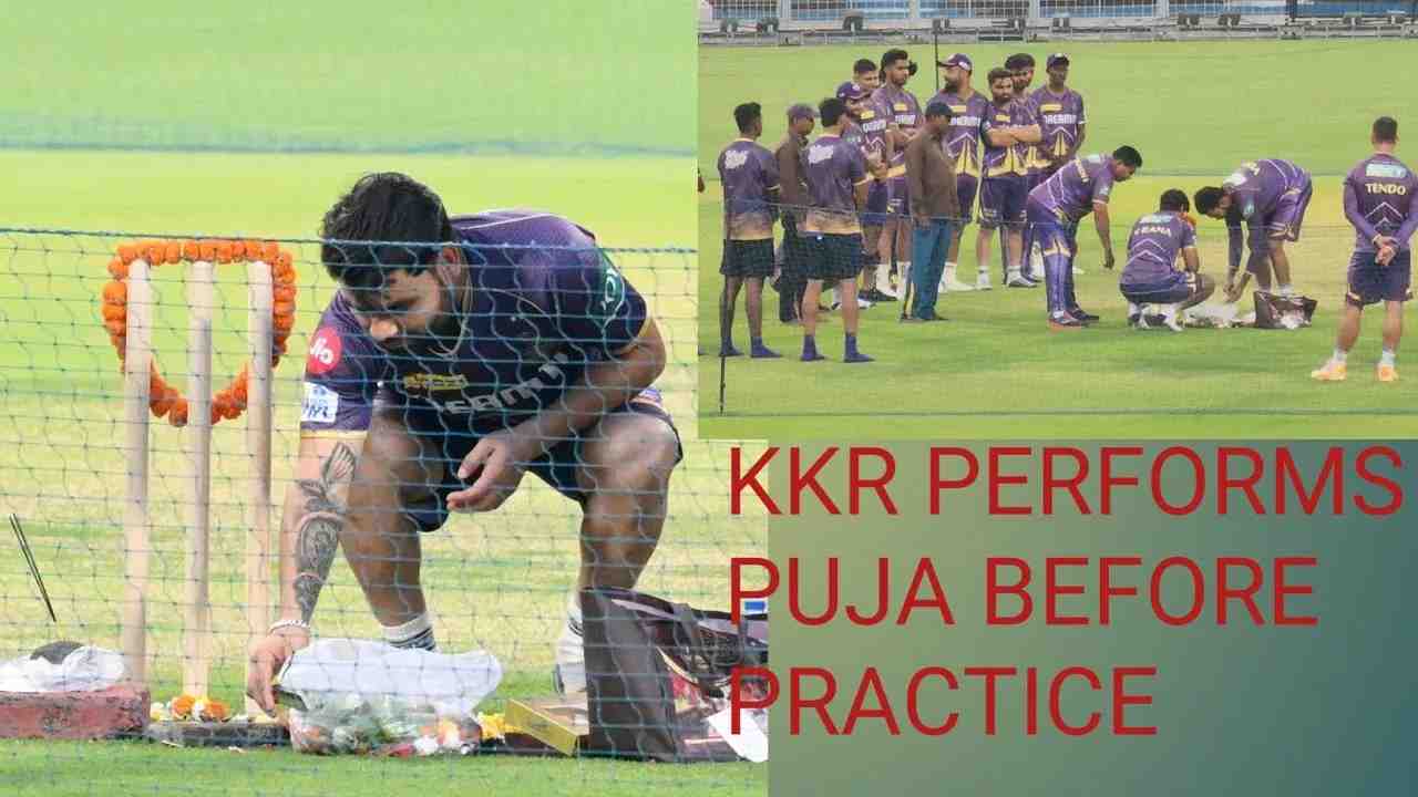 KKR Performs Wicket puja Ahead of the IPL 2025 Campaign starts