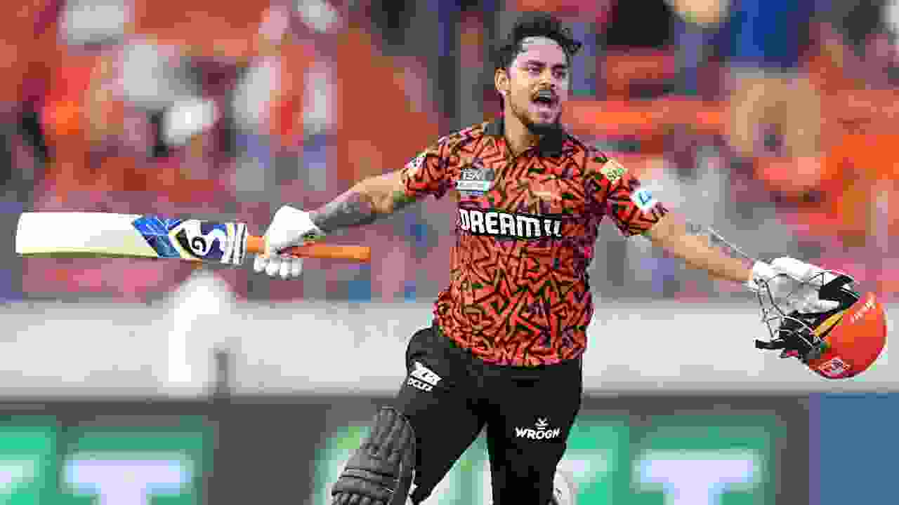 Ishan Kishan smashed the first century of IPL 2025 with an unbeaten 106 off 47 balls for SunRisers Hyderabad against Rajasthan Royals, leading SRH to 286/6.